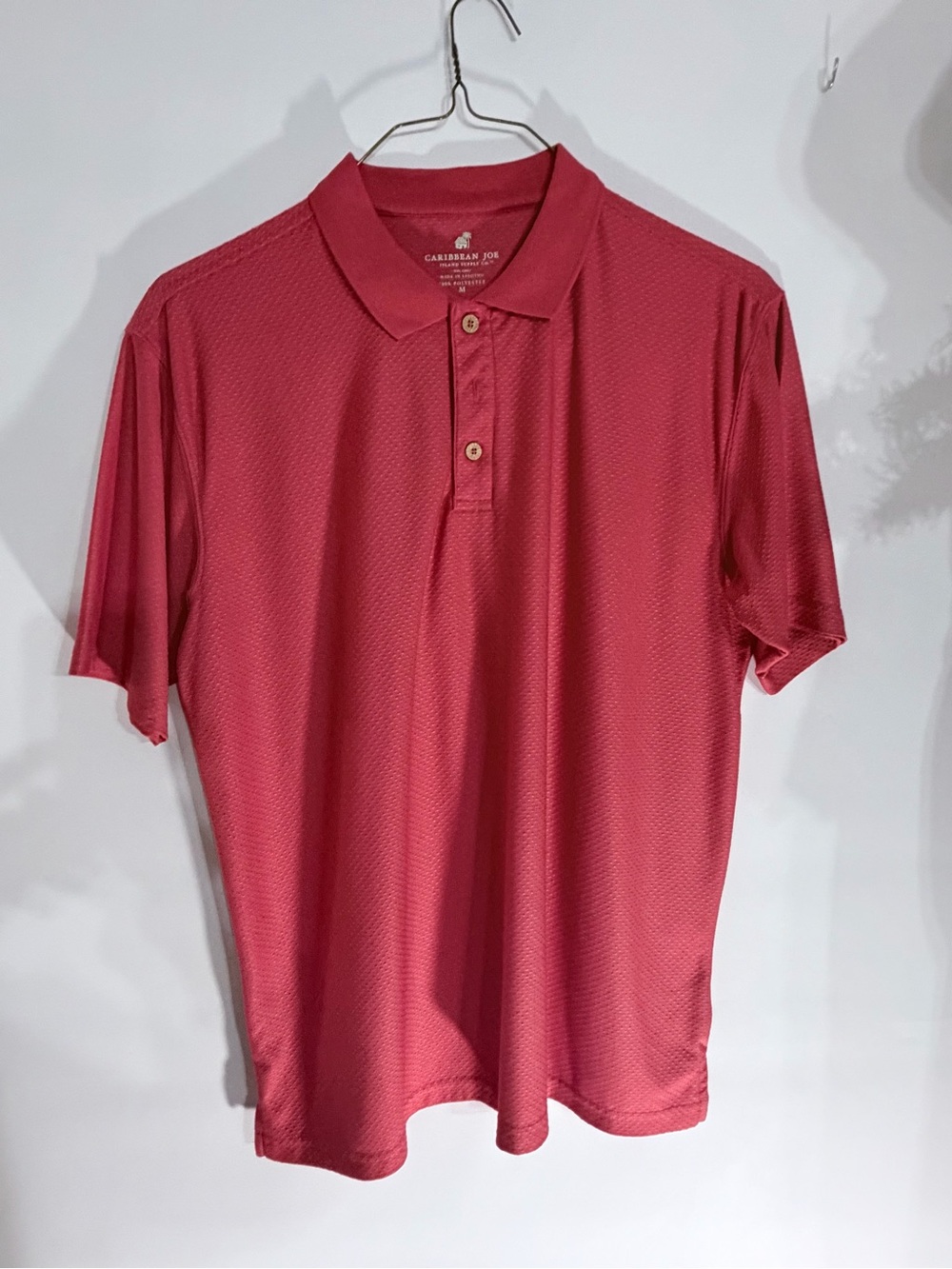 Caribbean Joe Men's Raspberry Short-Sleeve Performance Polo